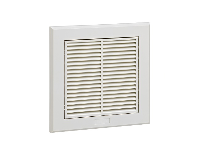 4" (100mm) Fixed White Louvre Vent Grille