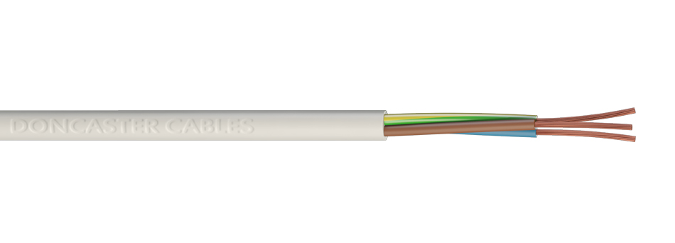 100 mtrs 0.75mm 3093Y 3 Core Heat Resistant Flexible Cable - White
