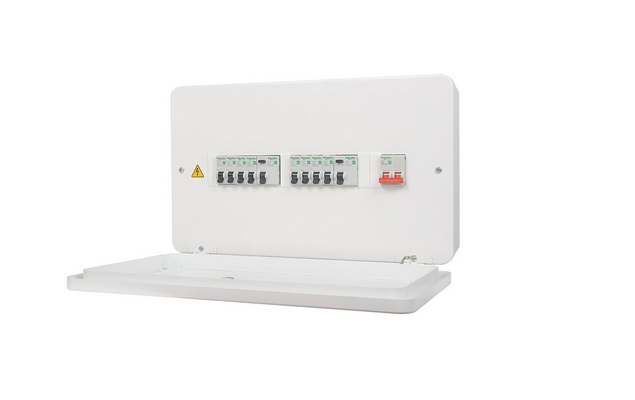 Schneider Electric Easy9 18-Module 8-Way Populated High Integrity Dual RCD Consumer Unit
