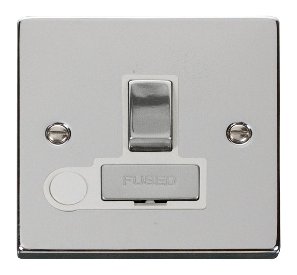 13A Fused Switched Connection Unit With Flex Outlet White Inserts (VPCH551WH)