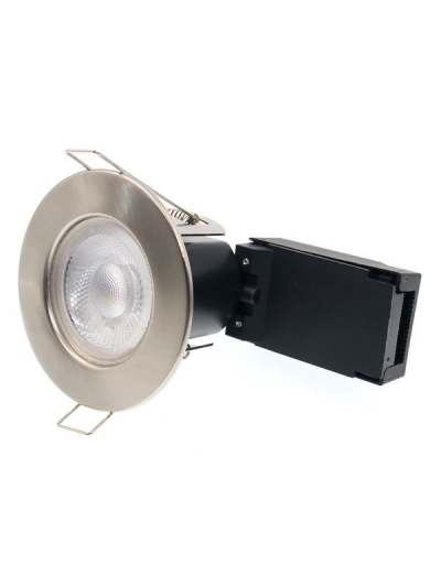 ELD Lighting JET-BN-3K Dimmable LED Warm White Downlight with Brushed Nickel Bezel 5W 3000K