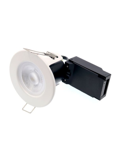 ELD Lighting JET-WH-3K Dimmable LED Warm White Downlight with White Bezel 5W 3000K